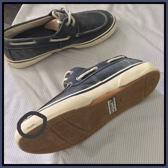 Sperry Halyard canvas boat deck shoes 8.5 sneakers - Picture 6 of 8